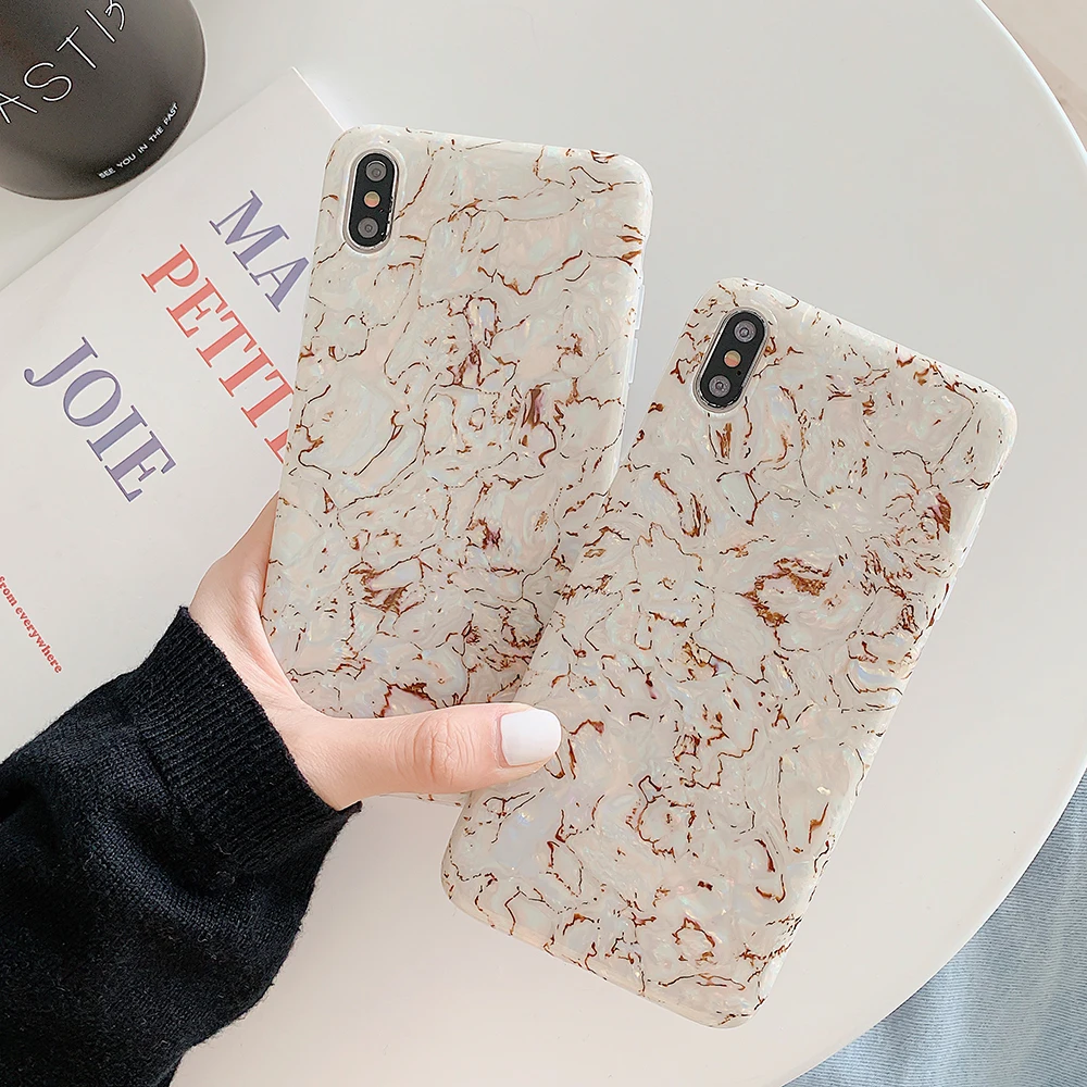 LOVECOM Dream Conch чехлы для iPhone 11 Pro Max XR XS Max 6 6S 7 8 Plus X мягкий IMD полный корпус фиолетовый телефон задняя крышка Coque подарки