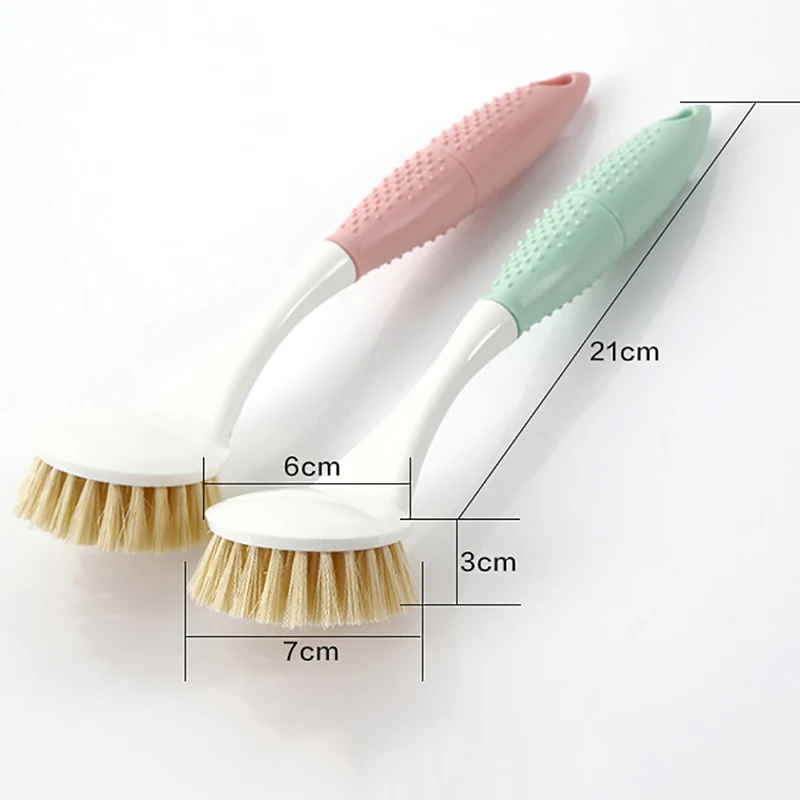 

Sisal Dishwashing Brush Not Sticky Oil High Temperature Resistance Cooker Wash Long Handle Sink Brush Kitchen Plant Fiber Brush