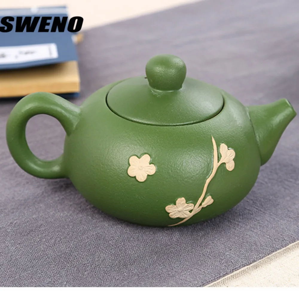 Черно-зеленый и печи обесцвечивание изысканный Керамика Чай горшок чайники