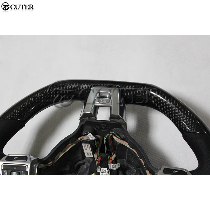 Для Volkswagen Golf R Стиль углеродное волокно автомобильные рулевые колеса Кожаный