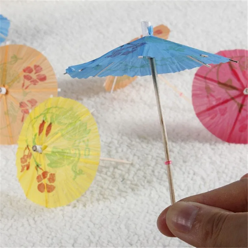 10 шт./лот см Мини бумажные зонты зубочистка для коктейлей сделай сам украшения