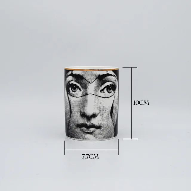 Fornasetti подсвечники украшения для дома рукодельные Керамика Jar Организация цветов горшки шкатулка ретро Lina уход за кожей лица чашки канделябры - Цвет: 6