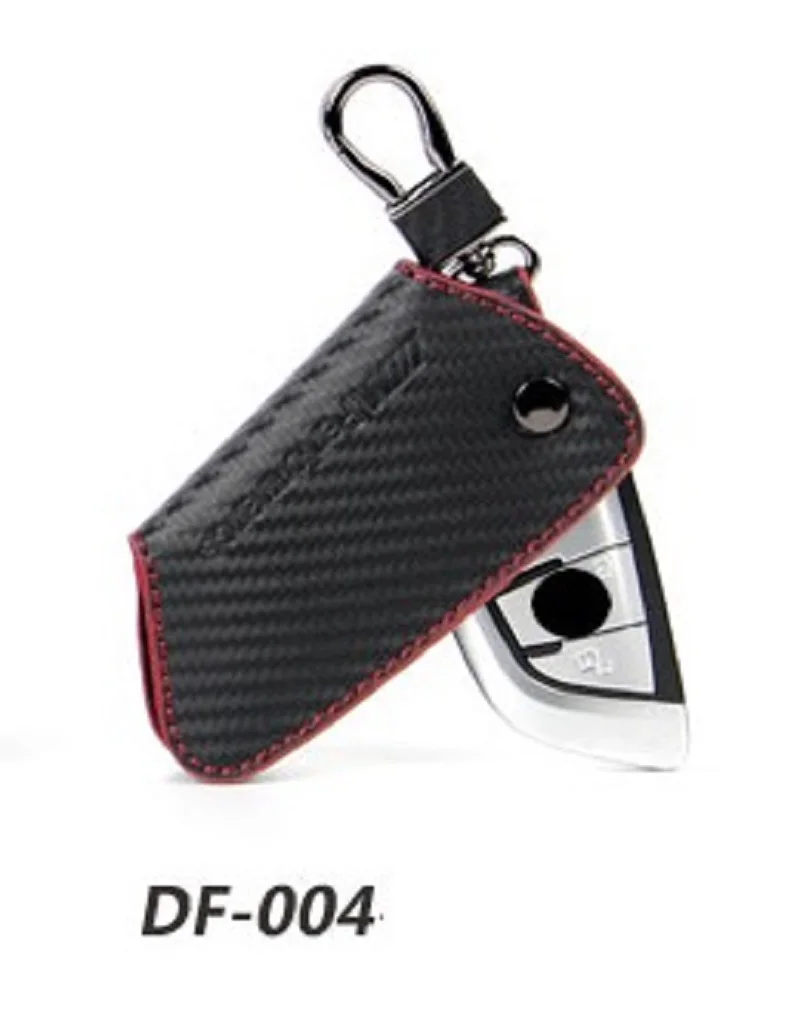 Genuine Leather Carbon Fiber Key Case Black brown border For Bmw E46 E39 E34 F10 X1 X3 X5 X6 Series Car Styling | Автомобили и