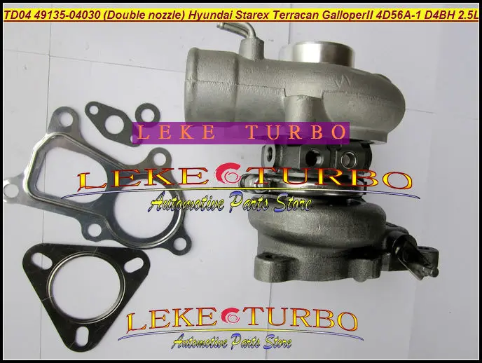 Бесплатная доставка TD04 49135 04030 28200 4A210 (двойное сопло) турбо для Hyundai Starex Libero Galloper 4D56A