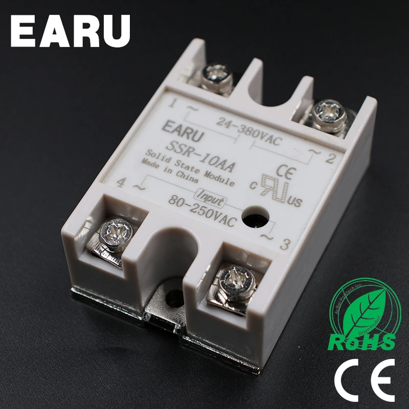 Твердотельный релейный модуль SSR 10AA 10 AA 10A 80 250VAC вход в 24 380VAC выходной Промышленный