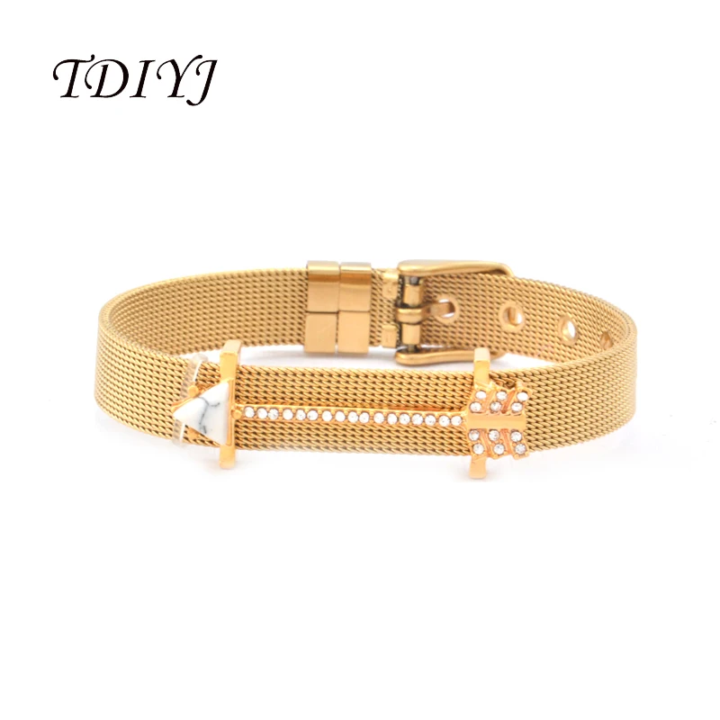 TDIYJ модные браслеты из нержавеющей стали с украшением в виде большой стрелы|bracelet