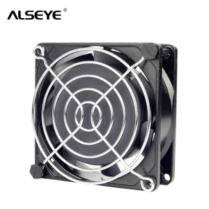 Alseye AC 220240V вентилятор охлаждения 80 мм два шариковый подшипник вентилятора с крышкой 5060 Гц 2600 об.мин. из металла рама 8 см охлаждающих вентиляторов переменного тока
