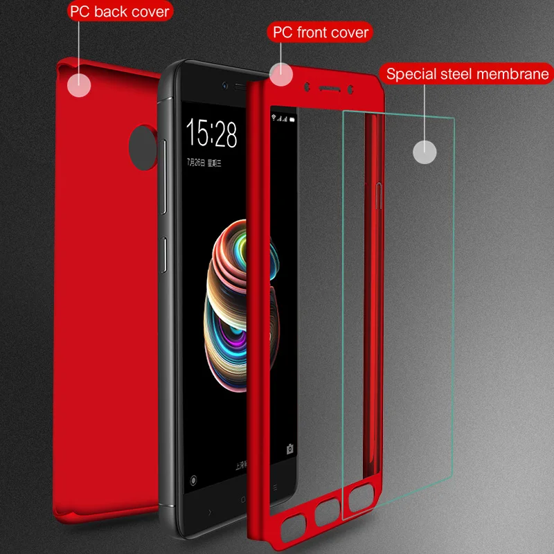 Luxury 360 Full Cover Phone Case For xiaomi redmi 4x Shockproof Xiaomi Redmi Note 5A 5 Plus 4X 4A Protection |