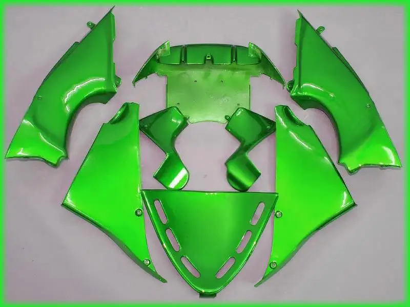 Комплект пластиковых обтекателей под давлением для Kawasaki ZX12R 02 03 04 зеленые
