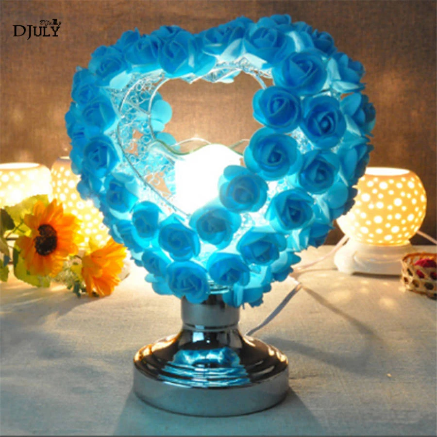 Ароматерапия в стиле арт деко свадебная настольная лампа форме сердца цветы