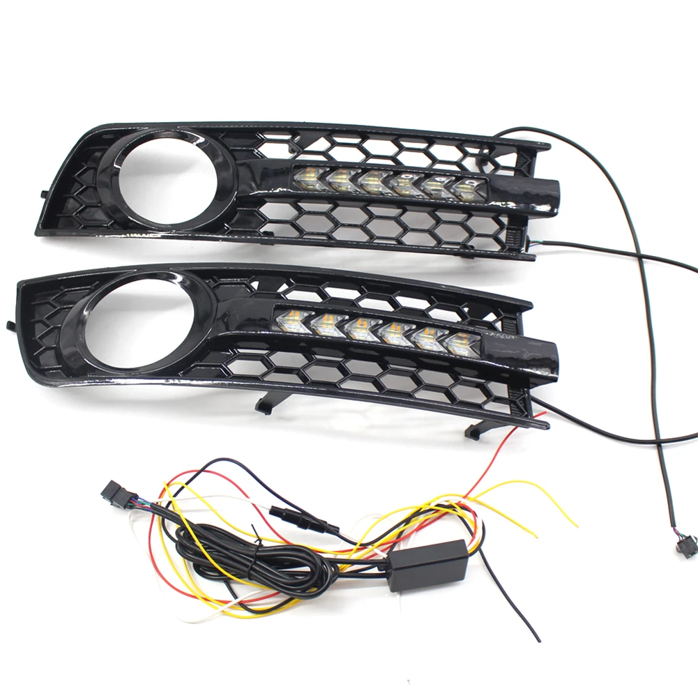 2 шт. ячеистая сетка светодиодная автомобильная противотуманная фара сетчатая