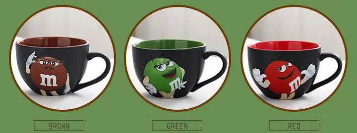 M& M кофейная кружка для завтрака, чайные чашки и кружки с ложкой, керамическая посуда для напитков