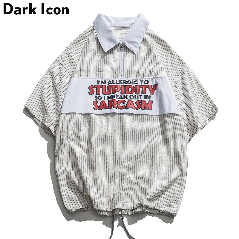 Пуловер в клетку с надписью Dark Icon мужская рубашка коротким рукавом лето 2019