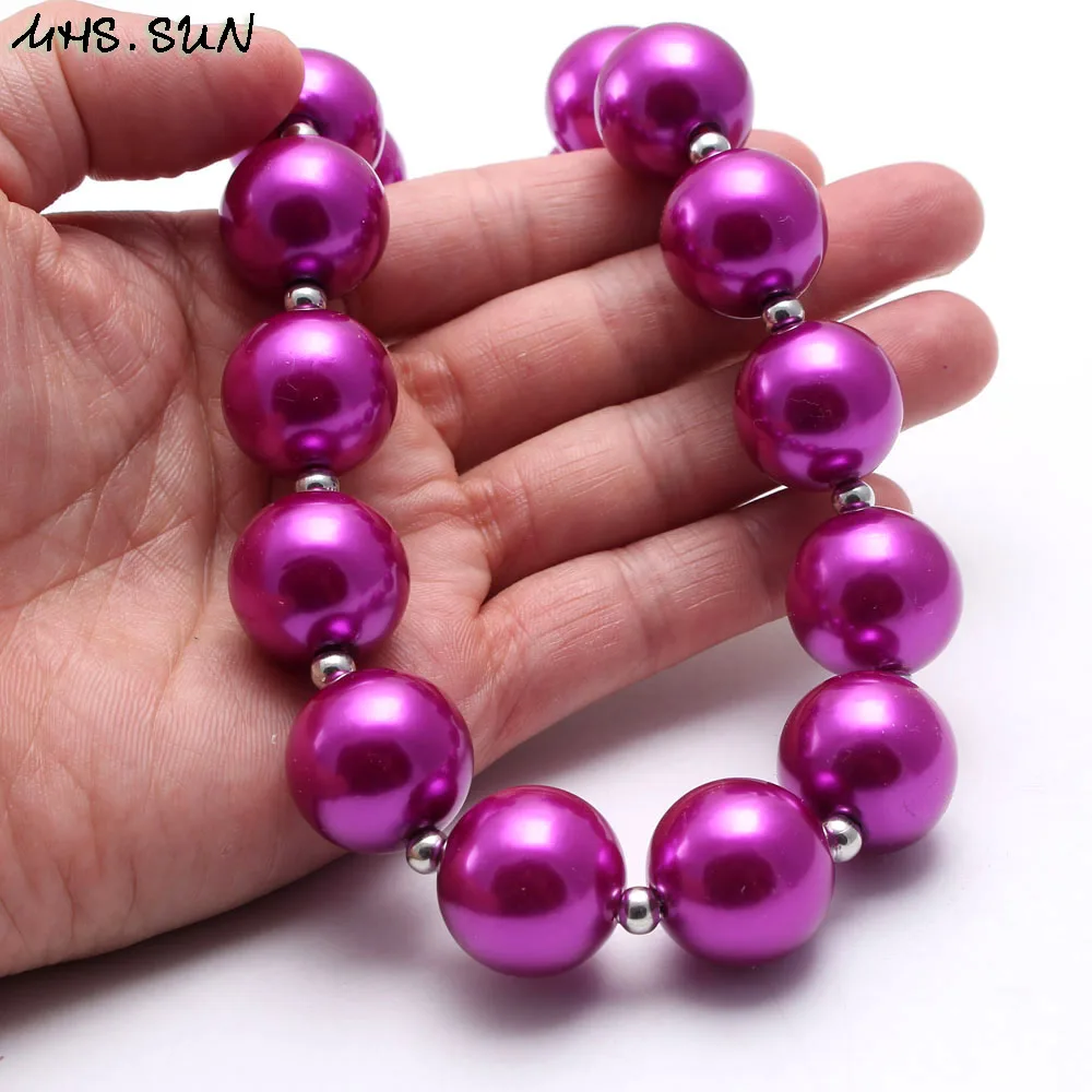 MHS.SUN Модное детское ожерелье с крупными бусинами мультяшный стиль принцессы