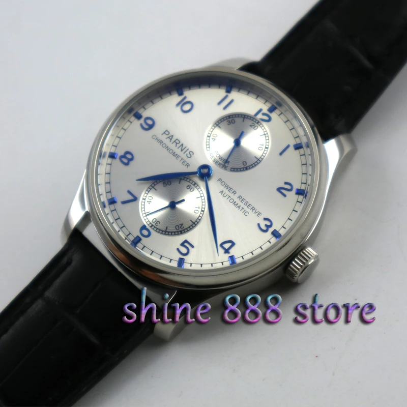 Мужские часы Parnis ST2542 с белым циферблатом 43 мм|watch men|watch men watchwatch watch |