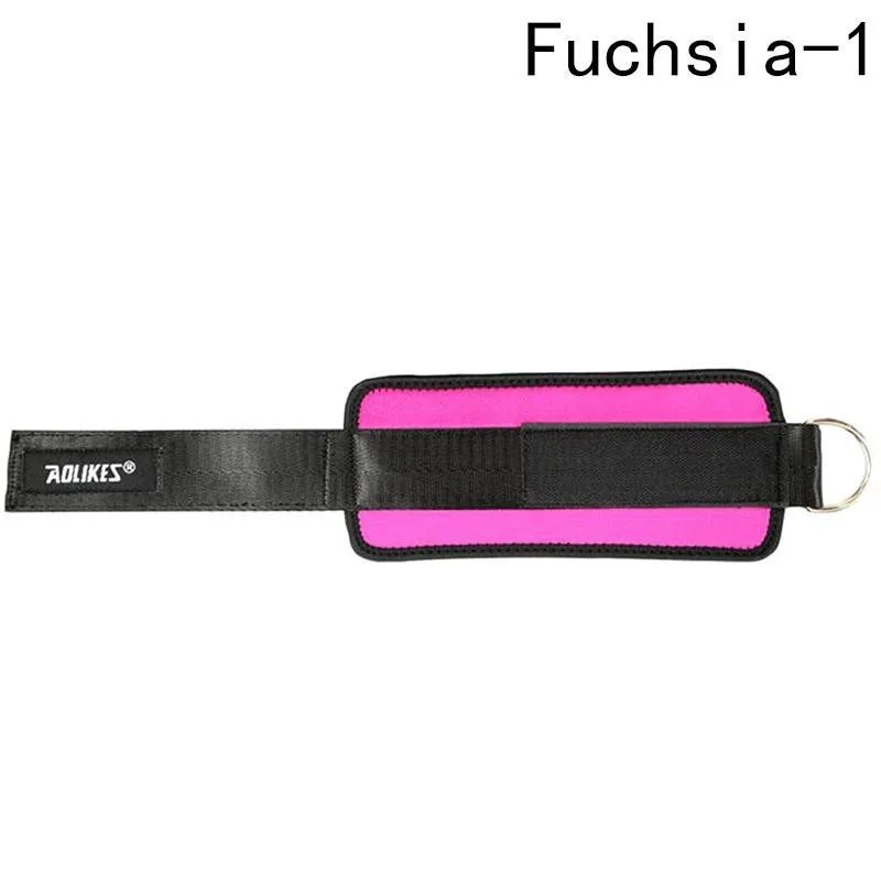 Fuchsia Left 1 шт., для тренировки ног, плюс сила, кольцо для ног, пряжка, регулируемый протектор лодыжки, нога, якорь, ремень, подкладка, трубы, сила упражнений - Цвет: Fuchsia Left