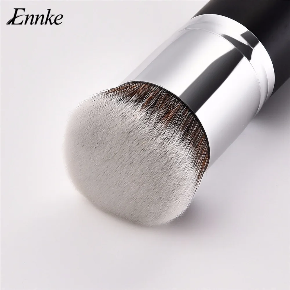 ENNKE, набор основных кистей, 9 шт, черный/белый, с деревянной ручкой, большой вентилятор, BB/CC, крем, пухленькие кисти, плоская головка, пламя, микроп, наборы кистей