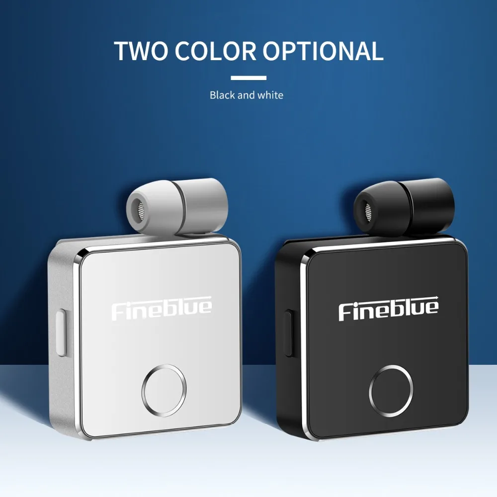 Fineblue F1 новейшая Роскошная Беспроводная бизнес-гарнитура Bluetooth 5,0, спортивные наушники-водители, телескопические стерео наушники-вкладыши с зажимом, вибрирующие