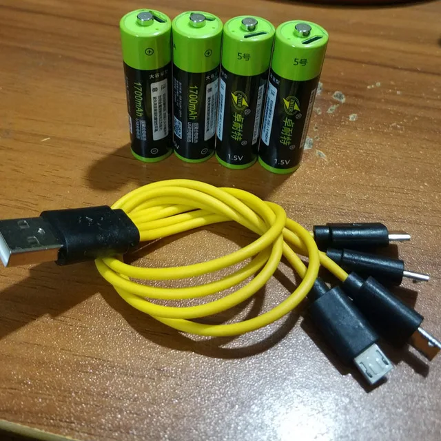 6 шт. перезаряжаемые литий полимерные батарейки ZNTER 1 5 в AA МВт/ч|li-ion battery|battery abattery