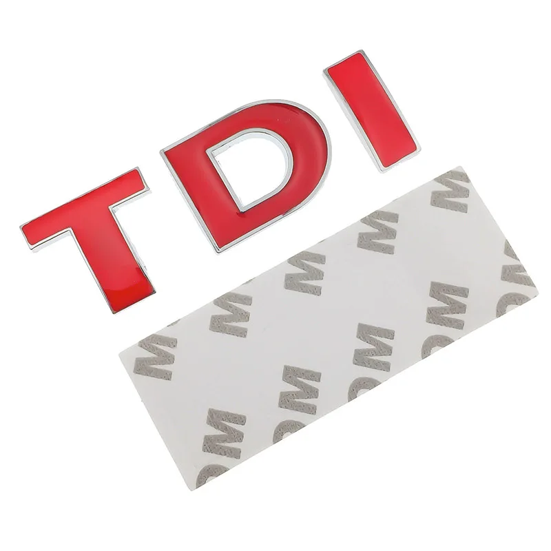 Автомобильный Стайлинг красный твердый логотип TDI значок эмблема наклейка