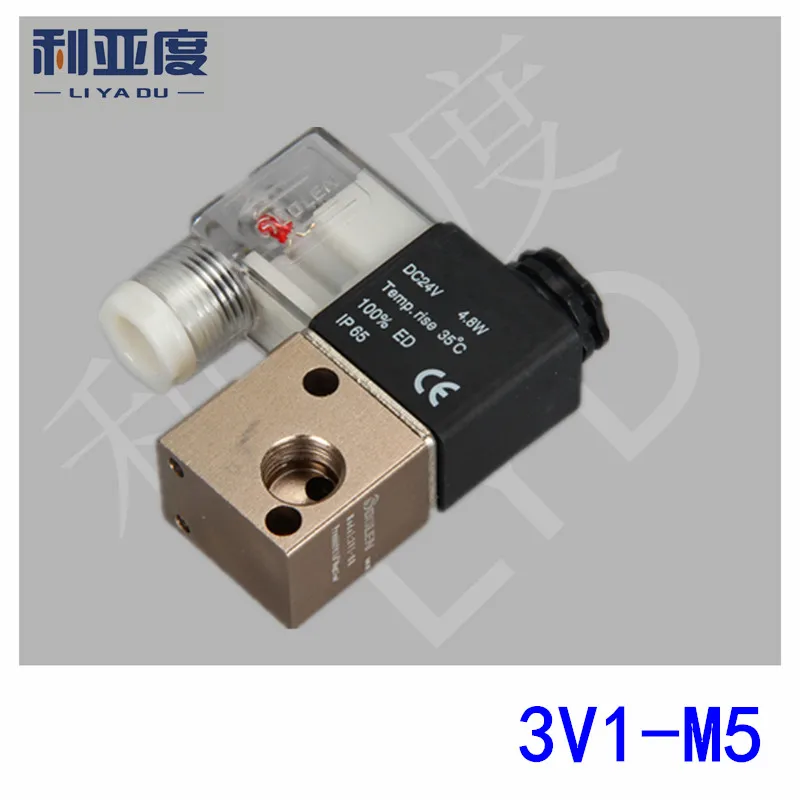 3V1-M5 M5 пневматические компоненты Соленоидный клапан три два ссылки DC12V DC24V AC110V AC220V