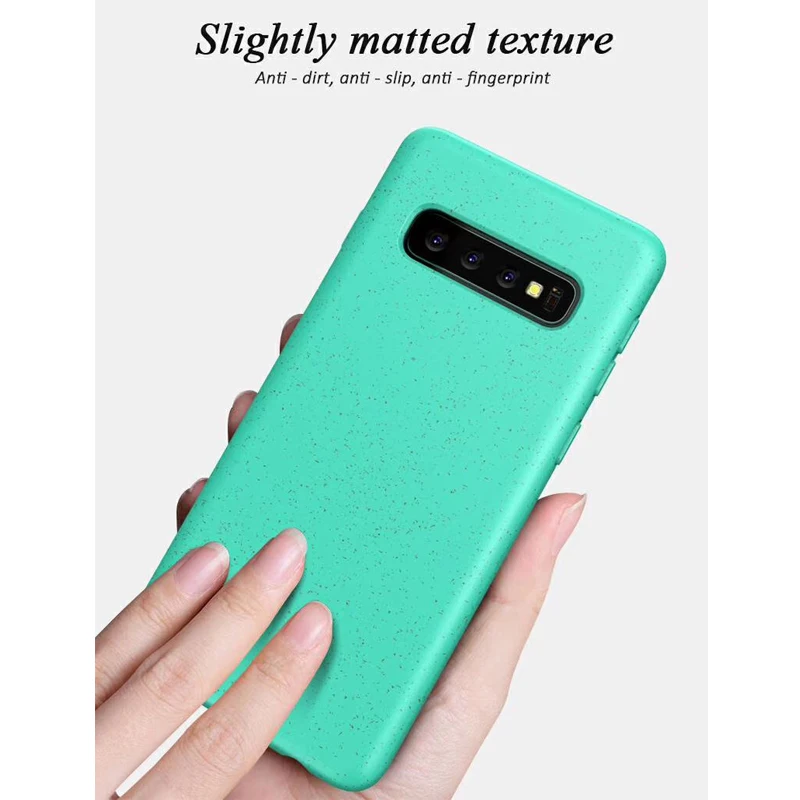 YHBBCASES для Samsung Galaxy S10 Plus Одноцветный мягкий чехол S10e смесь пшеничной соломы