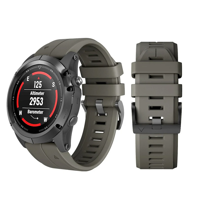 Ремешок для часов 26 22 20 мм ремешок для Garmin Fenix 5X5 5S 5X Plus 3 3HR S60 MK1 Смарт-часы быстросъемный силиконовый ремешок Easyfit