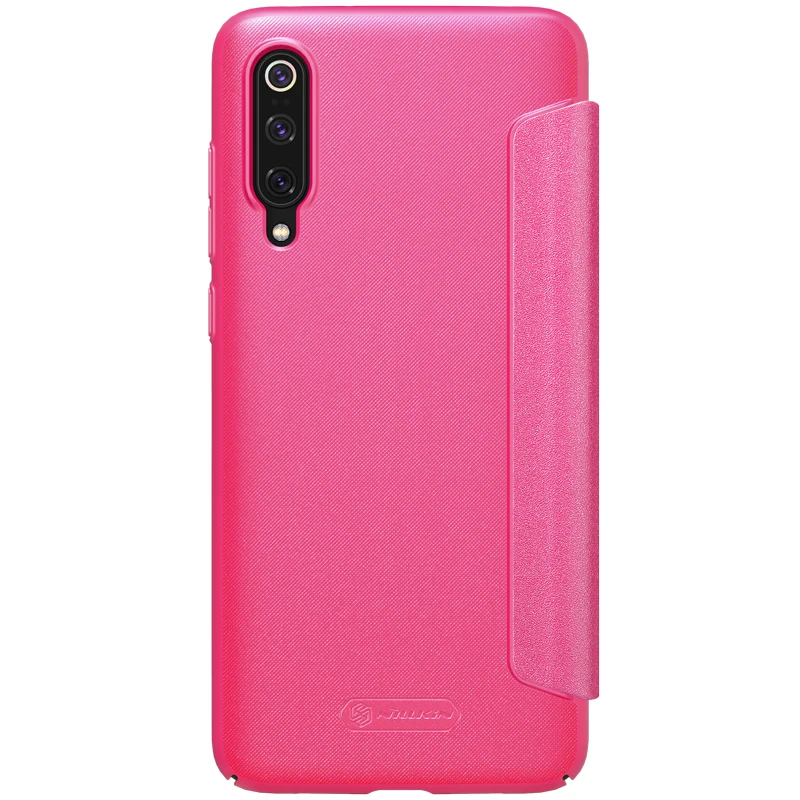 Розово-красный Флип Чехол Для Xiaomi mi 9 mi 9 Explorer Nillkin Sparkle Series из искусственной кожи чехол Xiaomi mi 9 чехол - Цвет: Розово-красный