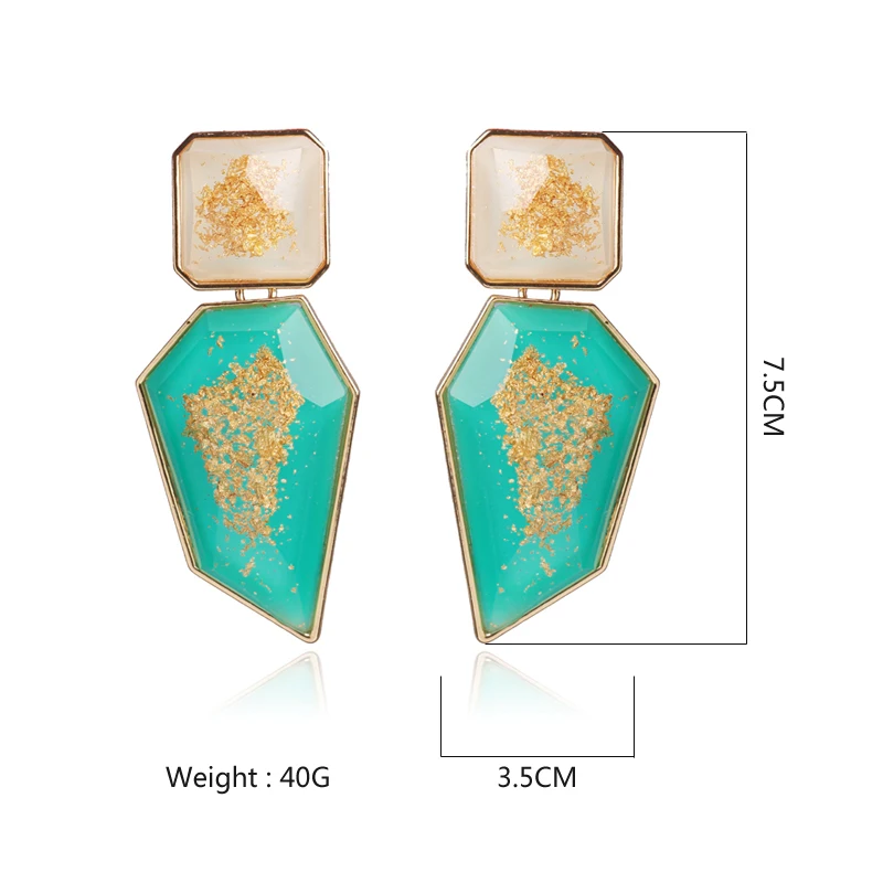 Роскошные гипербольные большие серьги-подвески Ztech с камнем для женщин ZA