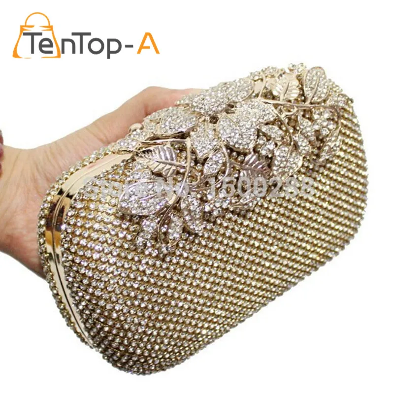 TenTop бесплатная доставка двусторонняя вечерняя сумка клатч со стразами