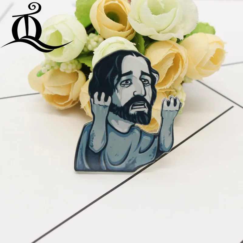 Горячая 1 шт. рубашка милый акриловый рисунок герой мультфильм значок булавки сумка Packbag украшение животное собака кошка брошка мультфильм Broch, No106 - Цвет: 1