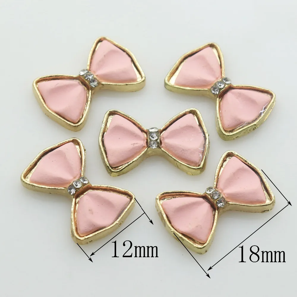 10 шт. декоративные пуговицы из золотого сплава с плоской спинкой и бабочкой 12*18 мм