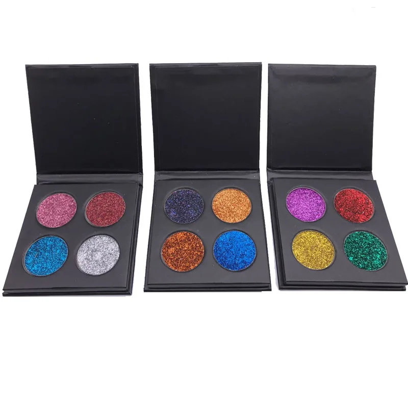 Self-selected 4/9 colors Pressed Glitters Single Eyeshadow Diamond Rainbow Make Up Cosmetic Eye shadow with Magnet Palette |