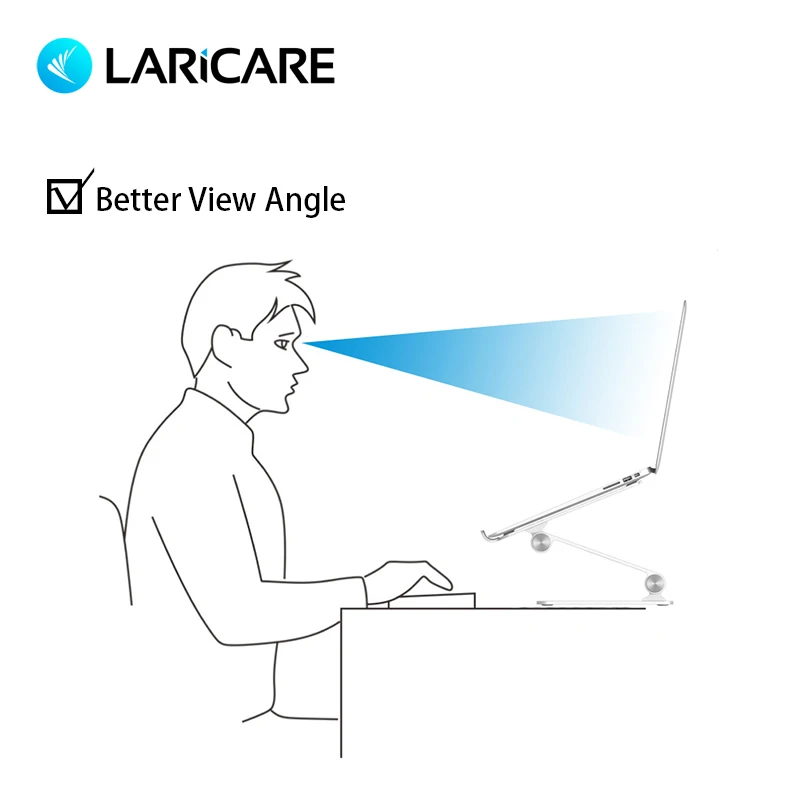 

LARICARE Aluminum Alloy Laptop Stand For Macbook. Tablet Stand For IPad Surface Pro. Support All Laptop and Tablet