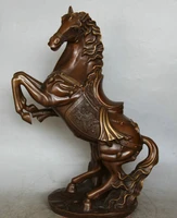 bi001596 19 chinese bronze folk animal run success zodiac year horse sculpture statue