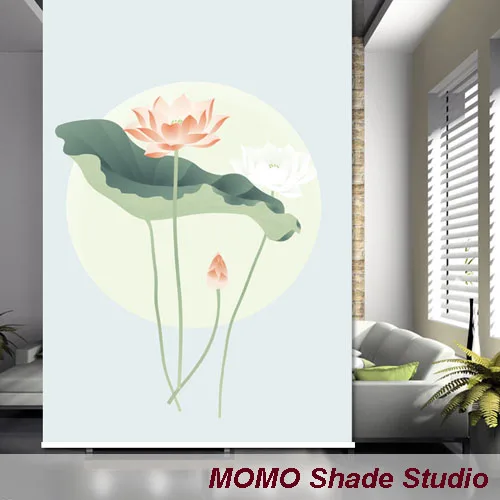 Рольставни MOMO, затемненные шторы для окон в форме лотоса, рулонные шторы, термоизолированная ткань, Индивидуальный размер, Алиса 425