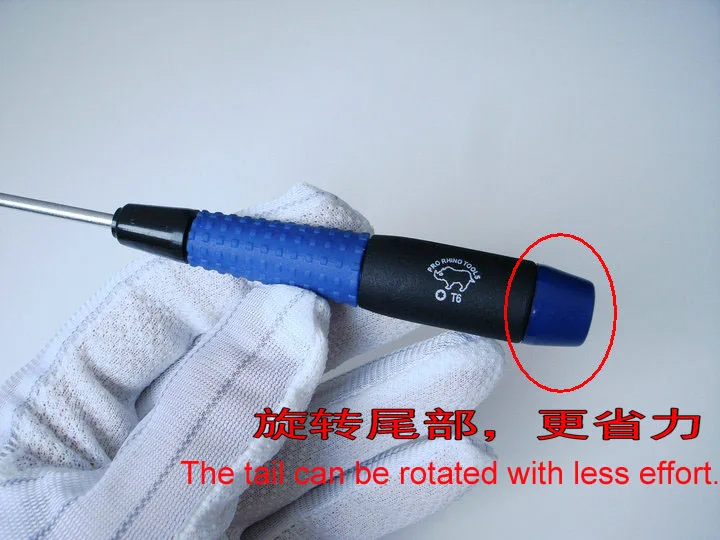 Отвертка T6 Torx S2 инструментальная сталь японский бренд RHINO магнитные прецизионные