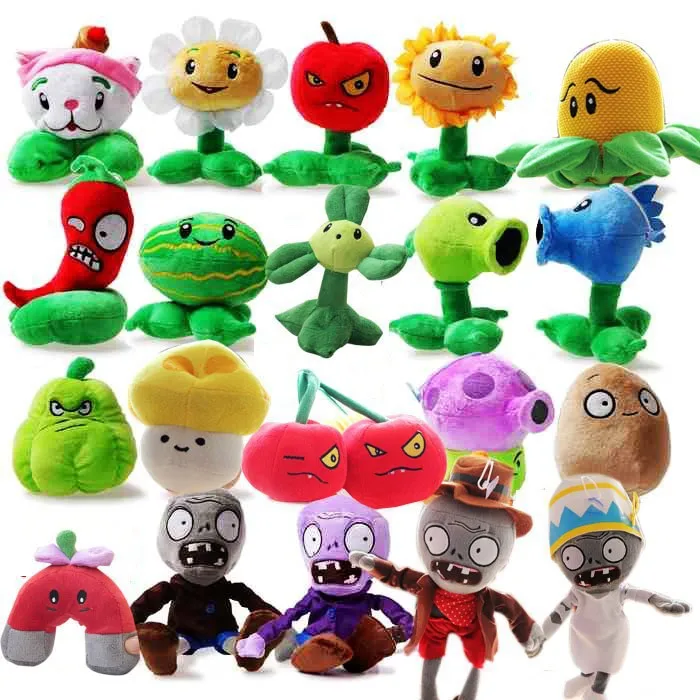 

20 pcs/lot Plants vs Zombies Plush Toys 13-20cm Fashion Games PVZ Stuffed Soft Toys Doll Baby Toy for Kids Gifts Party Toys