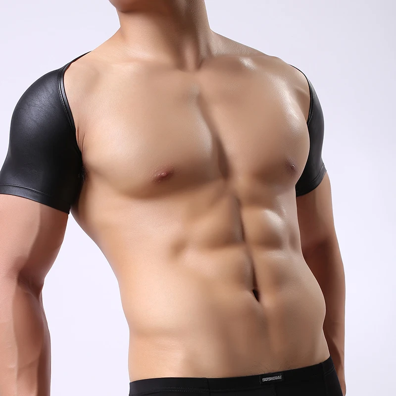 Модный бренд черная искусственная кожа мужская сексапильная дизайнерские для