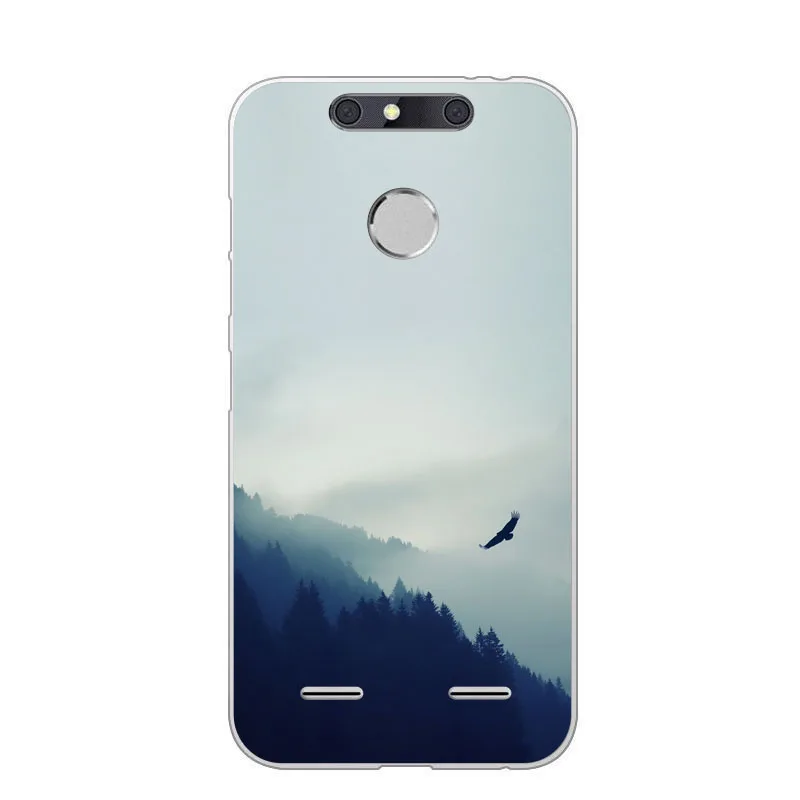 Zte blade v8 мини Чехол силиконовый пейзаж Живопись мягкий ТПУ задняя крышка для