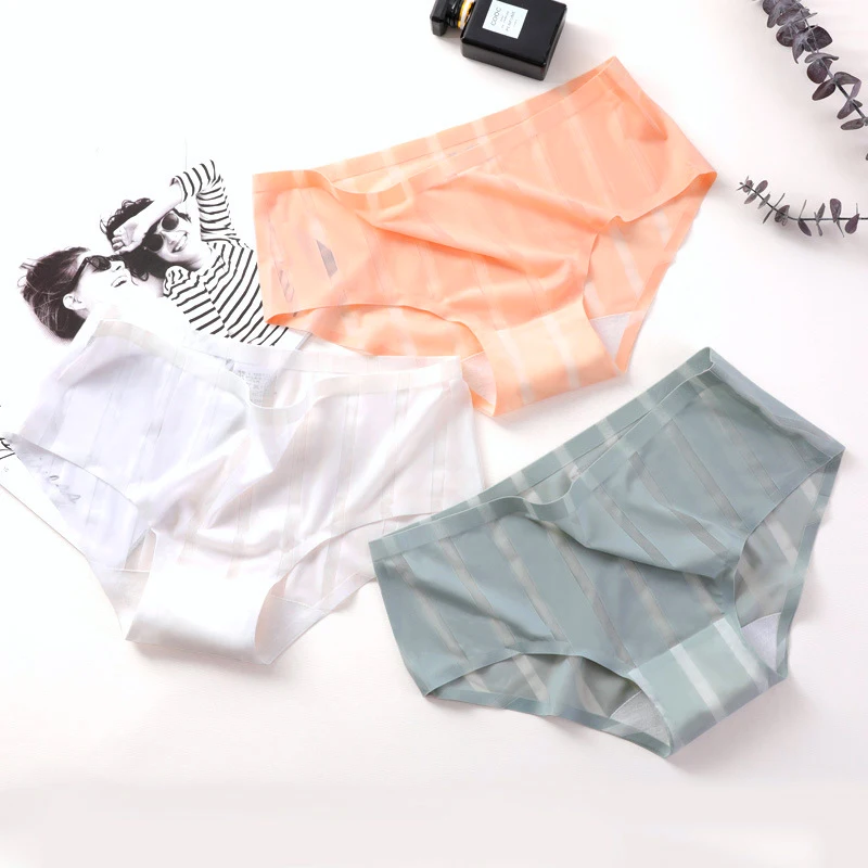 4 шт. женское нижнее белье женские прозрачные трусики для женщин шорты шелк льда