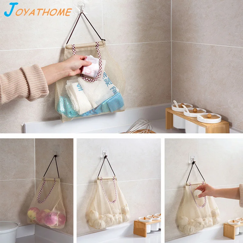 Joyathome кухонная сетка для хранения овощей Сетчатая Сумка сумка на шнурке