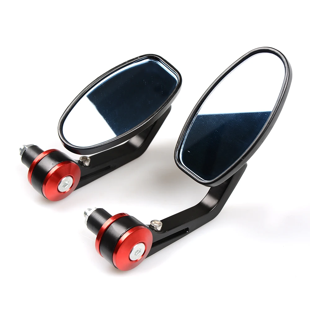 2 шт. универсальное зеркало для мотоцикла алюминий черный 22 мм ручка конец