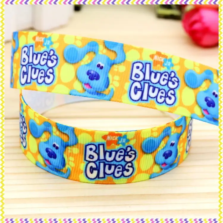 Новинка 7/8 дюйма бесплатная доставка корсажная лента с принтом синей собаки