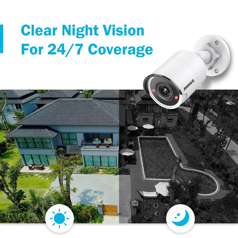 ANNKE 8CH 4K Ultra HD POE сетевая система безопасности Видео 8MP H.265 NVR с 4 шт 8MP Всепогодная ip-камера с 1 ТБ/2 ТБ/4 ТБ HDD
