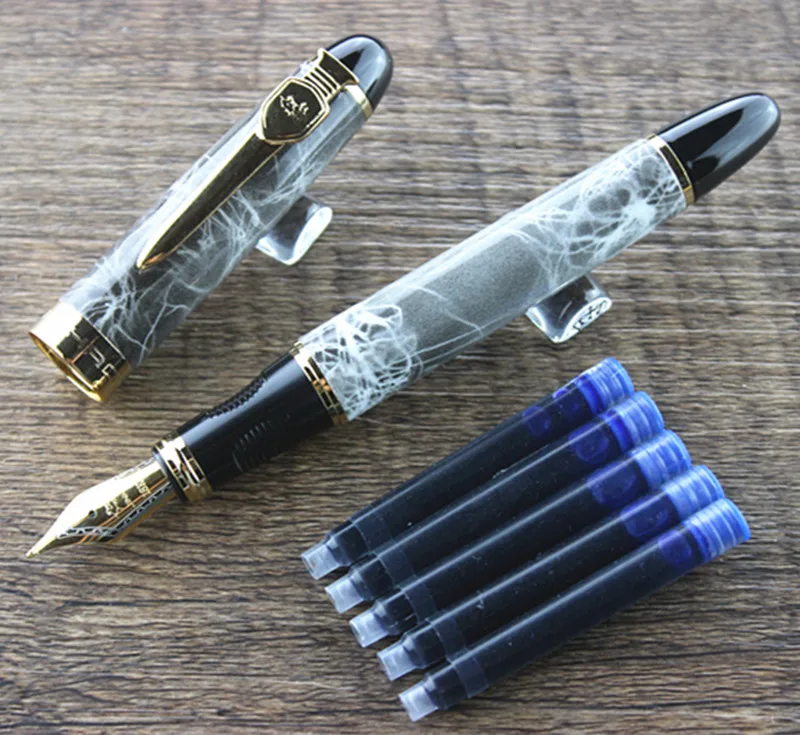 JINHAO X450 Роскошные 0,5 мм ширококонечная 18KGP авторучка серый мрамор офис синий коричневый серебро зеленый 5 видов цветов Селективный лучших подарок