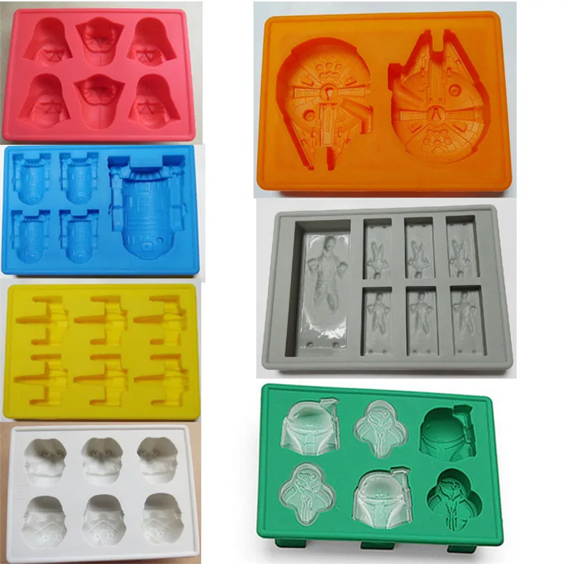 7 вариантов лего Звездные войны ледяной куб лоток R2D2 X Wing и т. Д. Силиконовая форма