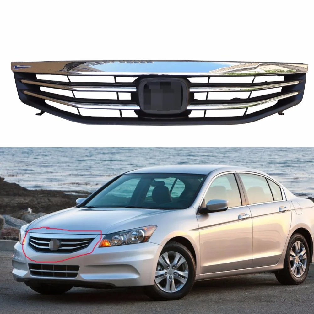 1 шт. передний бампер решетка радиатора верхняя хром для Honda Accord 2011|Гоночные