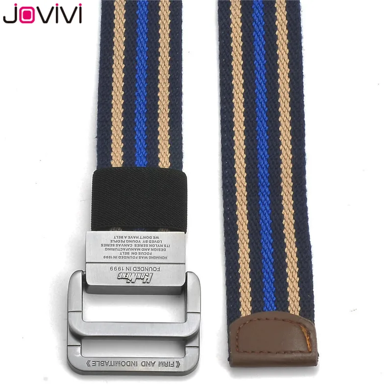Jovivi 1x мужские и женские брюки ремень из парусины эластичный пояс плетеный с