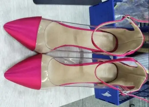 Zapatos Mujer Женские туфли лодочки на высоком тонком каблуке с пряжкой лодыжке